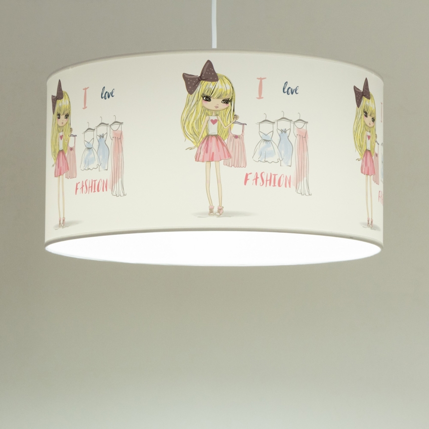 Detský luster GIRLS VIBES 1xE27/60W/230V priemer 40 cm Milujem módu