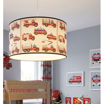 Detský luster KIDS ROOM 1xE27/60W/230V pr. 40 cm hasiči