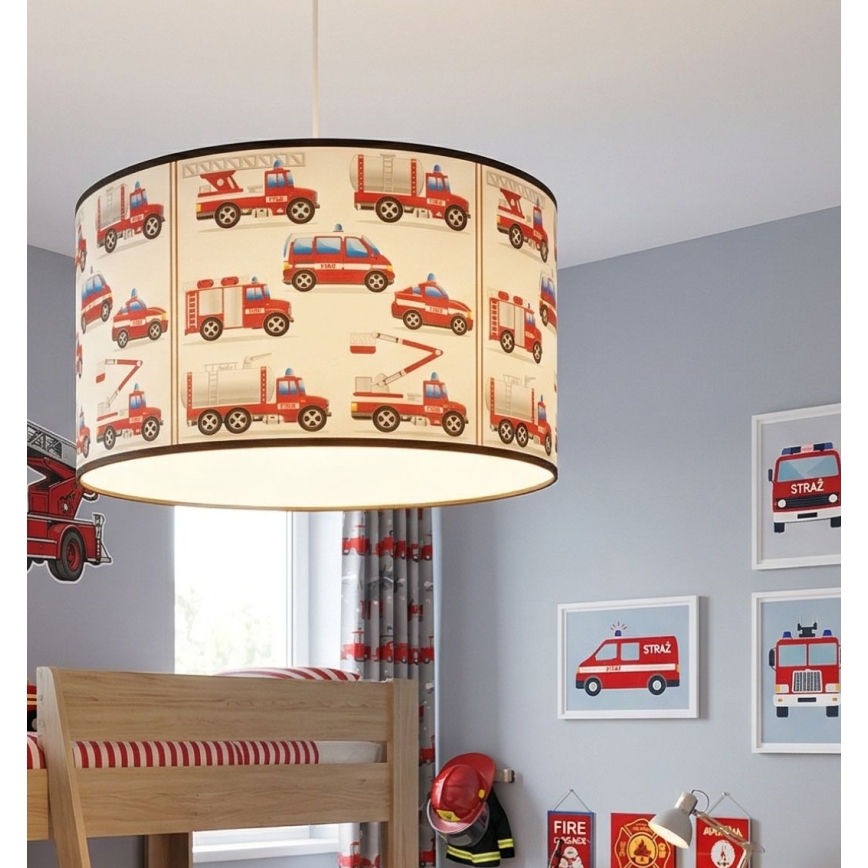 Detský luster KIDS ROOM 1xE27/60W/230V pr. 40 cm hasiči