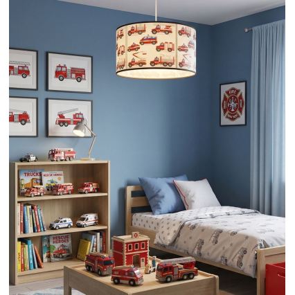 Detský luster KIDS ROOM 1xE27/60W/230V pr. 40 cm hasiči