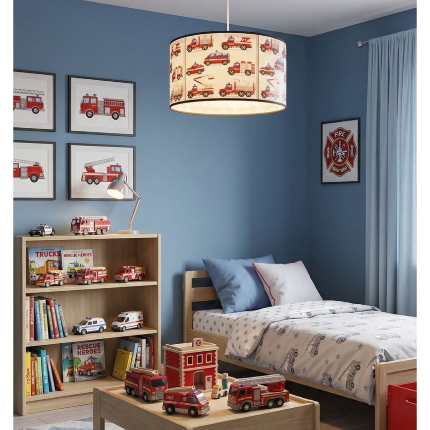 Detský luster KIDS ROOM 1xE27/60W/230V pr. 40 cm hasiči