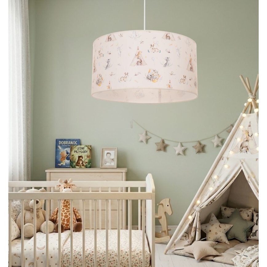 Detský luster KIDS ROOM 1xE27/60W/230V pr. 40 cm zvieratká