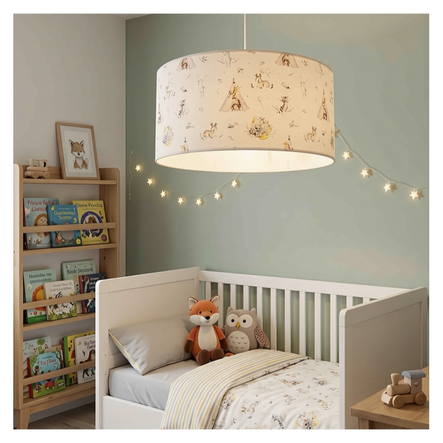 Detský luster KIDS ROOM 1xE27/60W/230V pr. 40 cm zvieratká