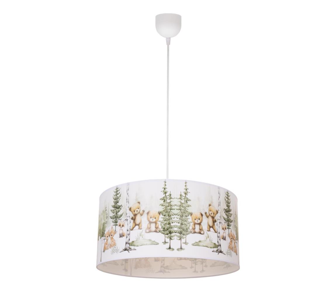 Detský luster KIDS ROOM 1xE27/60W/230V, priemer 40 cm, motív zvieratiek H0966