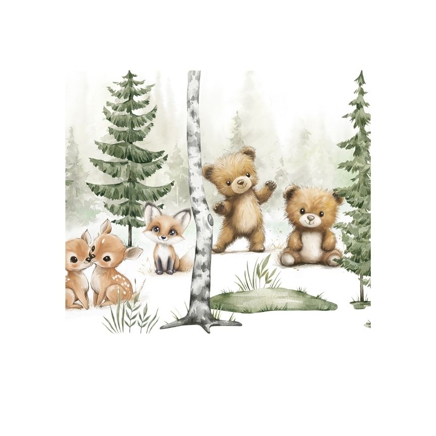 Detský luster KIDS ROOM 1xE27/60W/230V, priemer 40 cm, motív zvieratiek