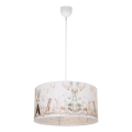 Detský luster KIDS ROOM 1xE27/60W/230V, priemer 40 cm, s motívom zvieratiek