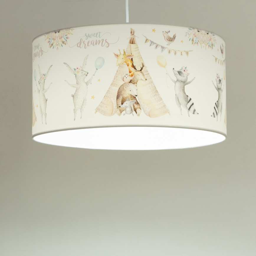 Detský luster KIDS ROOM 1xE27/60W/230V priemer 40 cm zvieratká