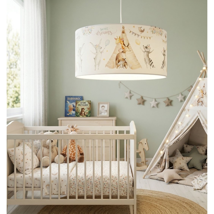 Detský luster KIDS ROOM 1xE27/60W/230V priemer 40 cm zvieratká