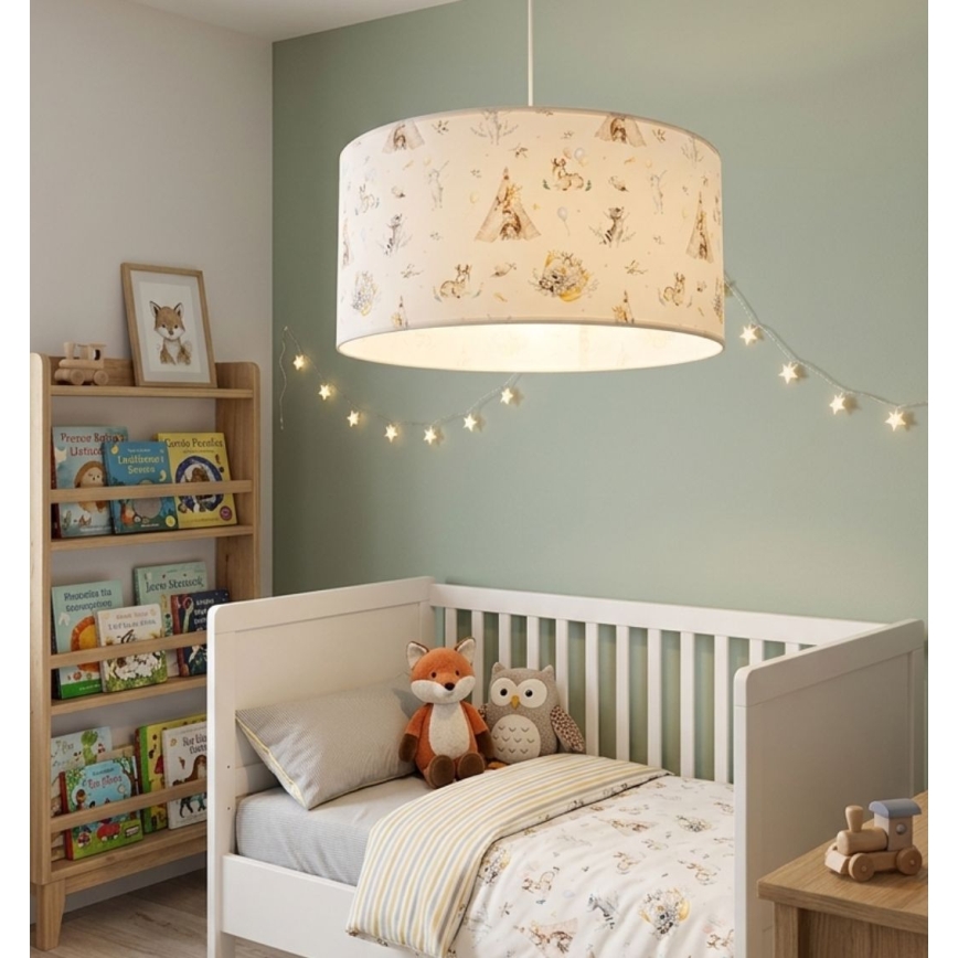Detský luster KIDS ROOM 1xE27/60W/230V priemer 40 cm zvieratká