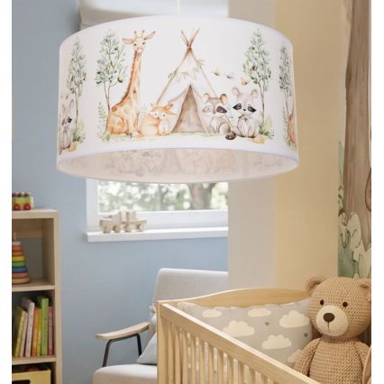 Detský luster KIDS ROOM 1xE27/60W/230V priemer 40 cm zvieratká