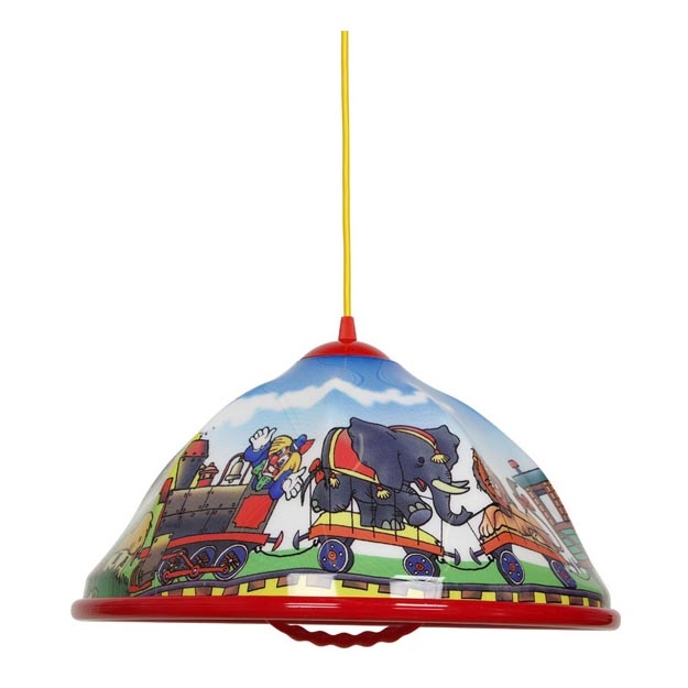 Detský luster na lanku AKRYL DZ 1xE27/15W cirkus/červená