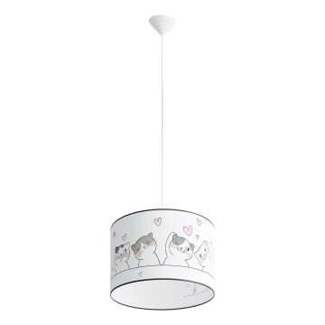Detský luster na lanku CAT 1xE27/15W/230V pr. 40 cm mačka