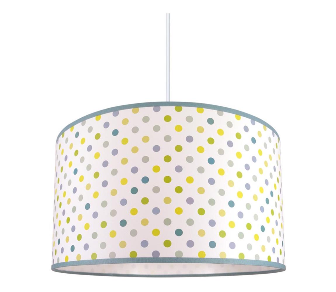 Detský luster na lanku DOTS GREEN 1xE27/60W/230V