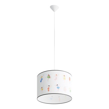 Detský luster na lanku FAIRY 1xE27/15W/230V pr. 40 cm víla