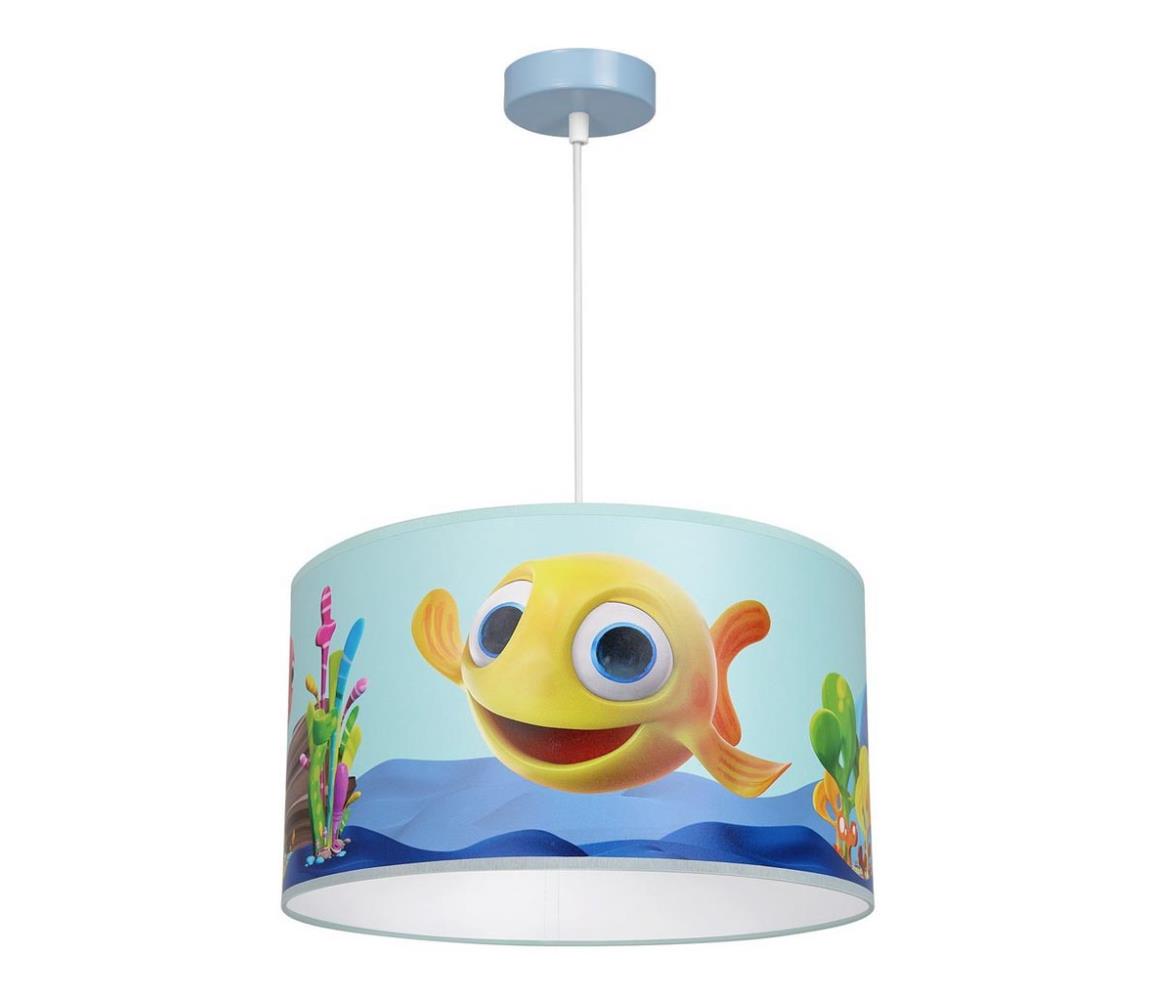 Detský luster na lanku FISH 1xE27/60W/230V
