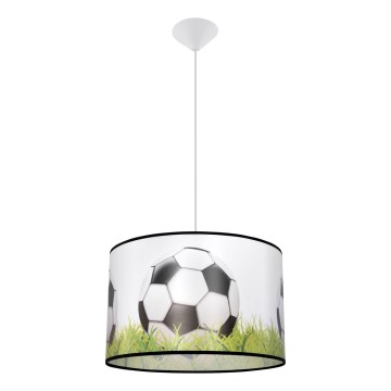 Detský luster na lanku FOOTBALL 1xE27/15W/230V pr. 40 cm futbal
