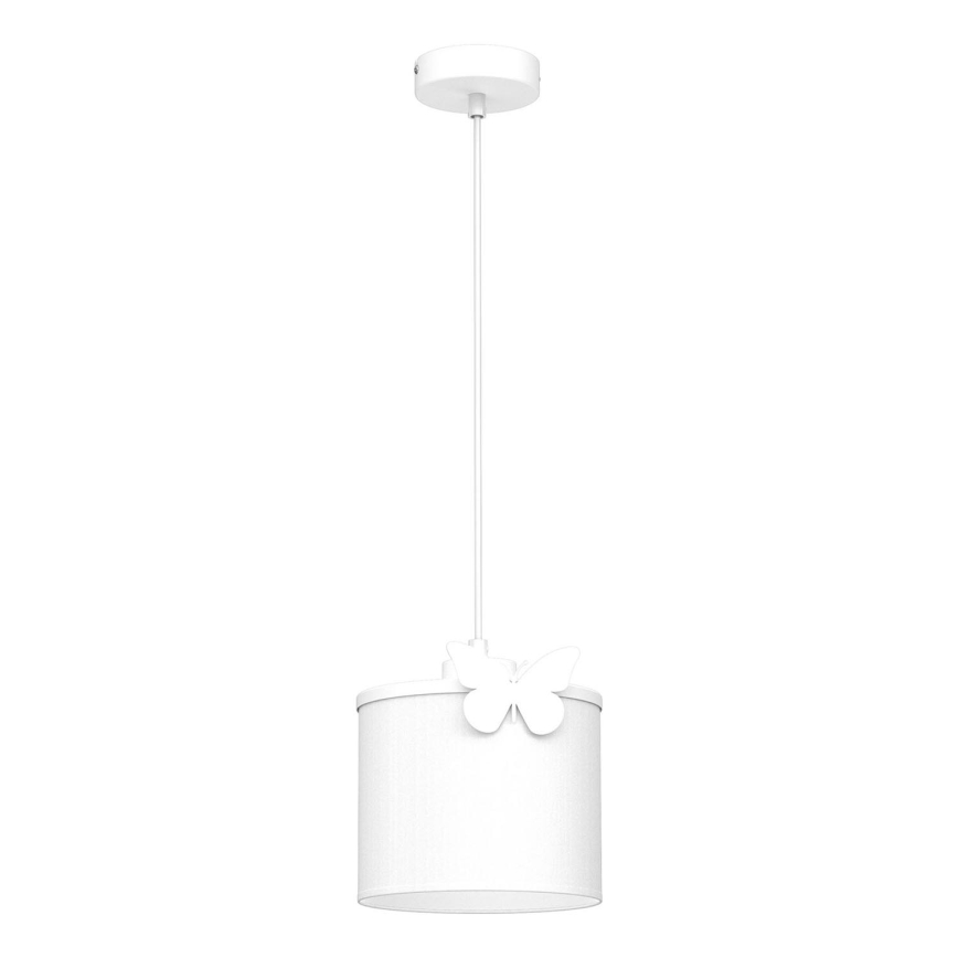 Detský luster na lanku SWEET 1xE27/15W/230V biela/motýľ