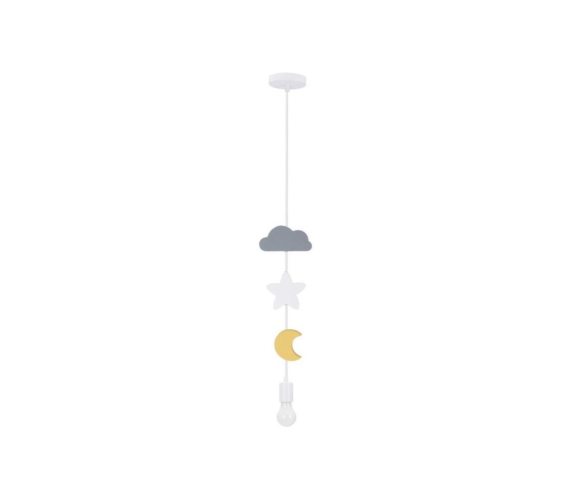 Detský luster TRIO na lanku 1xE27/20W/230V šedá/biela/žltá 31-12081