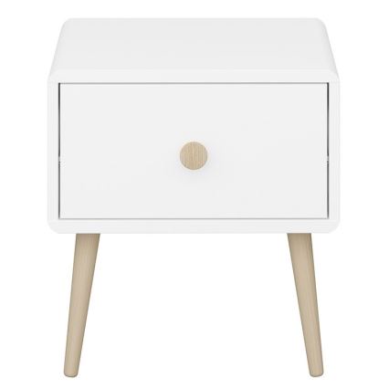 Detský nočný stolík GAIA 44,3x41,4 cm biela/dub