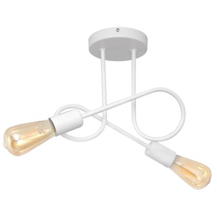 Detský prisadený luster OXFORD 2xE27/15W/230V biela