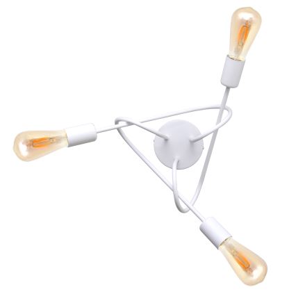 Detský prisadený luster OXFORD 3xE27/15W/230V biela