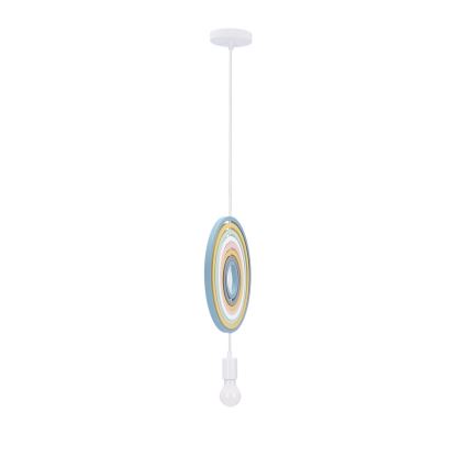 Detský závesný luster HOOPS na lanku 1xE27/20W/230V priemer 27 cm pestrofarebný
