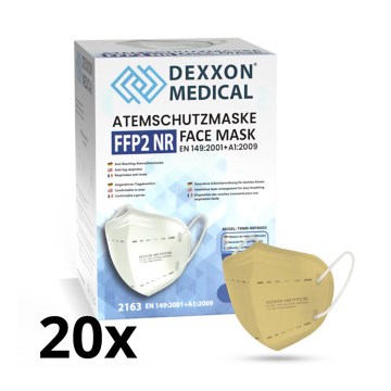 DEXXON MEDICAL Respirátor FFP2 NR béžová 20ks
