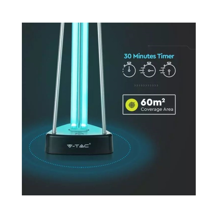 Dezinfekčná germicídna lampa s ozónom UVC/38W/230V