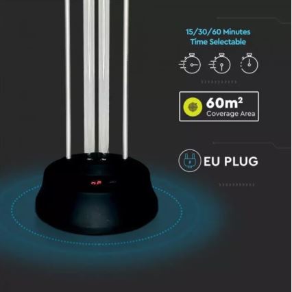 Dezinfekčná germicídna lampa so senzorom UVC/38W/230V
