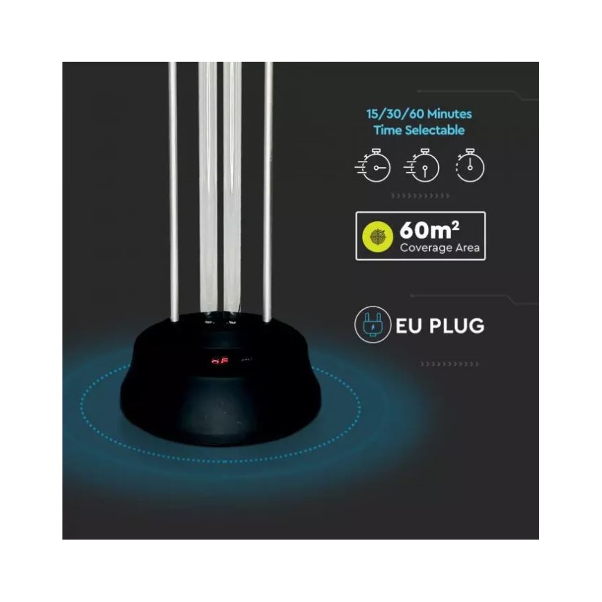 Dezinfekčná germicídna lampa so senzorom UVC/38W/230V