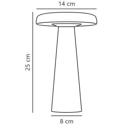DFTP by Nordlux - LED Stmievateľná vonkajšia stolná lampa ARCELLO LED/2,8W/3,7V IP54