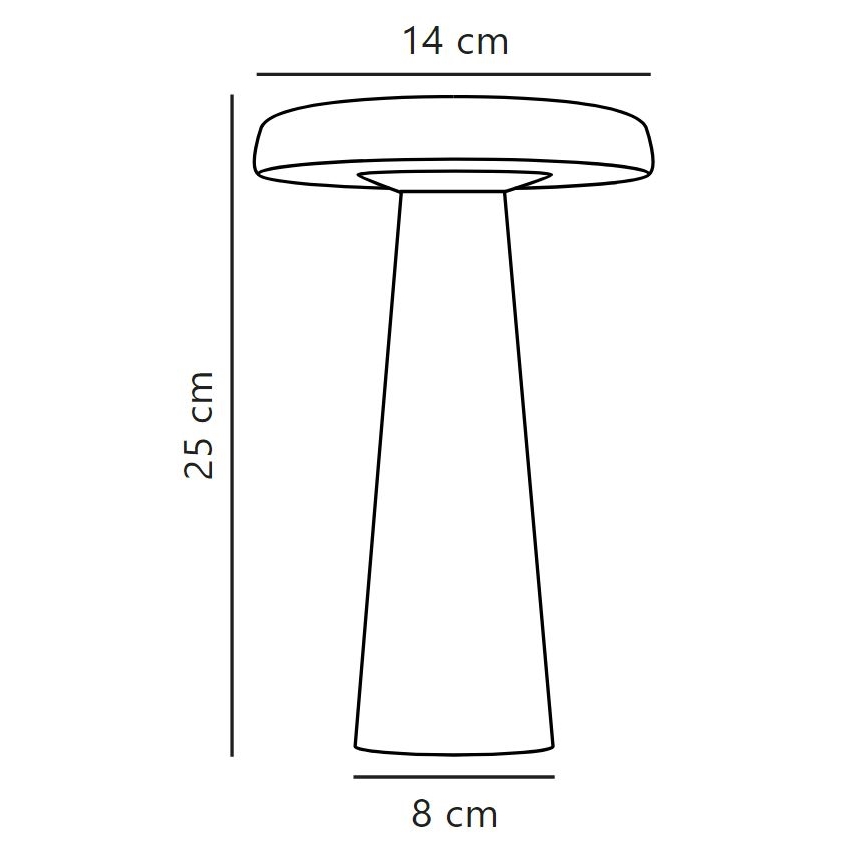 DFTP by Nordlux - LED Stmievateľná vonkajšia stolná lampa ARCELLO LED/2,8W/3,7V IP54
