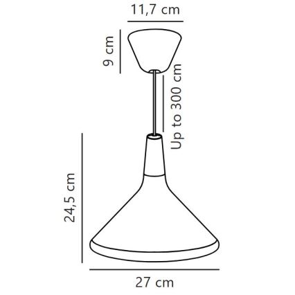 DFTP by Nordlux - Luster na lanku NORI 1xE27/40W/230V