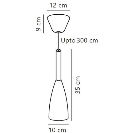 DFTP by Nordlux - Luster na lanku PURE 1xE27/40W/230V pr. 10 cm čierna/orech