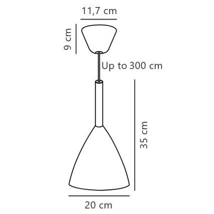 DFTP by Nordlux - Luster na lanku PURE 1xE27/40W/230V pr. 20 cm biela/jaseň