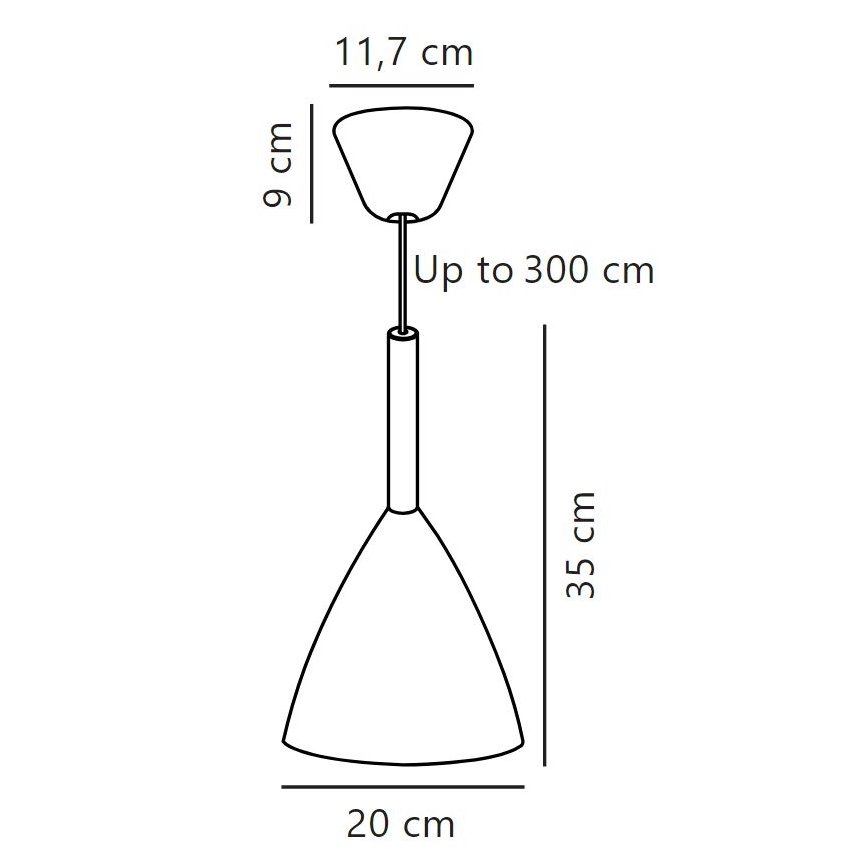 DFTP by Nordlux - Luster na lanku PURE 1xE27/40W/230V pr. 20 cm biela/jaseň