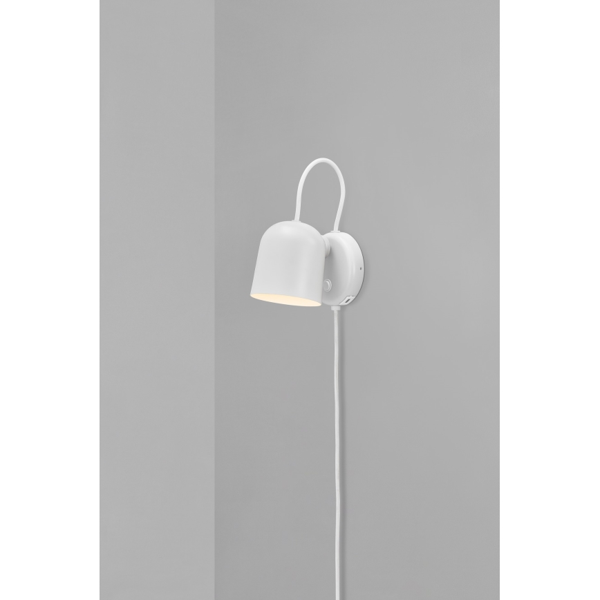 DFTP by Nordlux - Nástenné bodové svietidlo s USB portem ANGLE 1xGU10/25W/230V biela