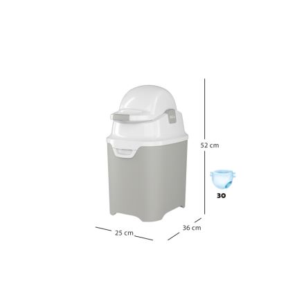 DiaperChamp - Kôš na plienky ONE biela