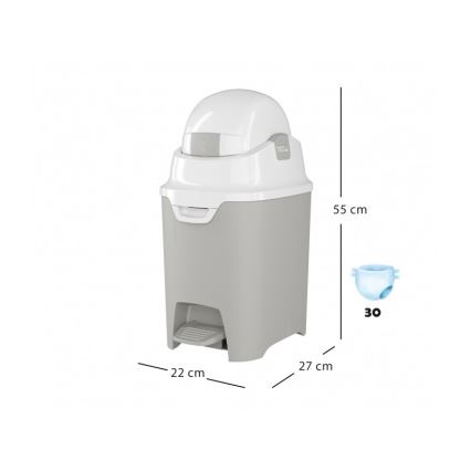 DiaperChamp - Kôš na plienky ONE HANDSFREE šedá