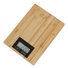 Digitálna kuchynská váha z bambusového dreva 2xAAA