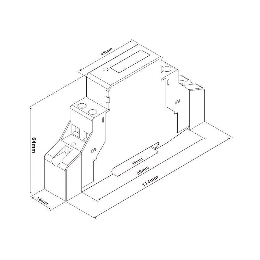 Digitálny jednofázový elektromer na DIN lištu DDM30SC