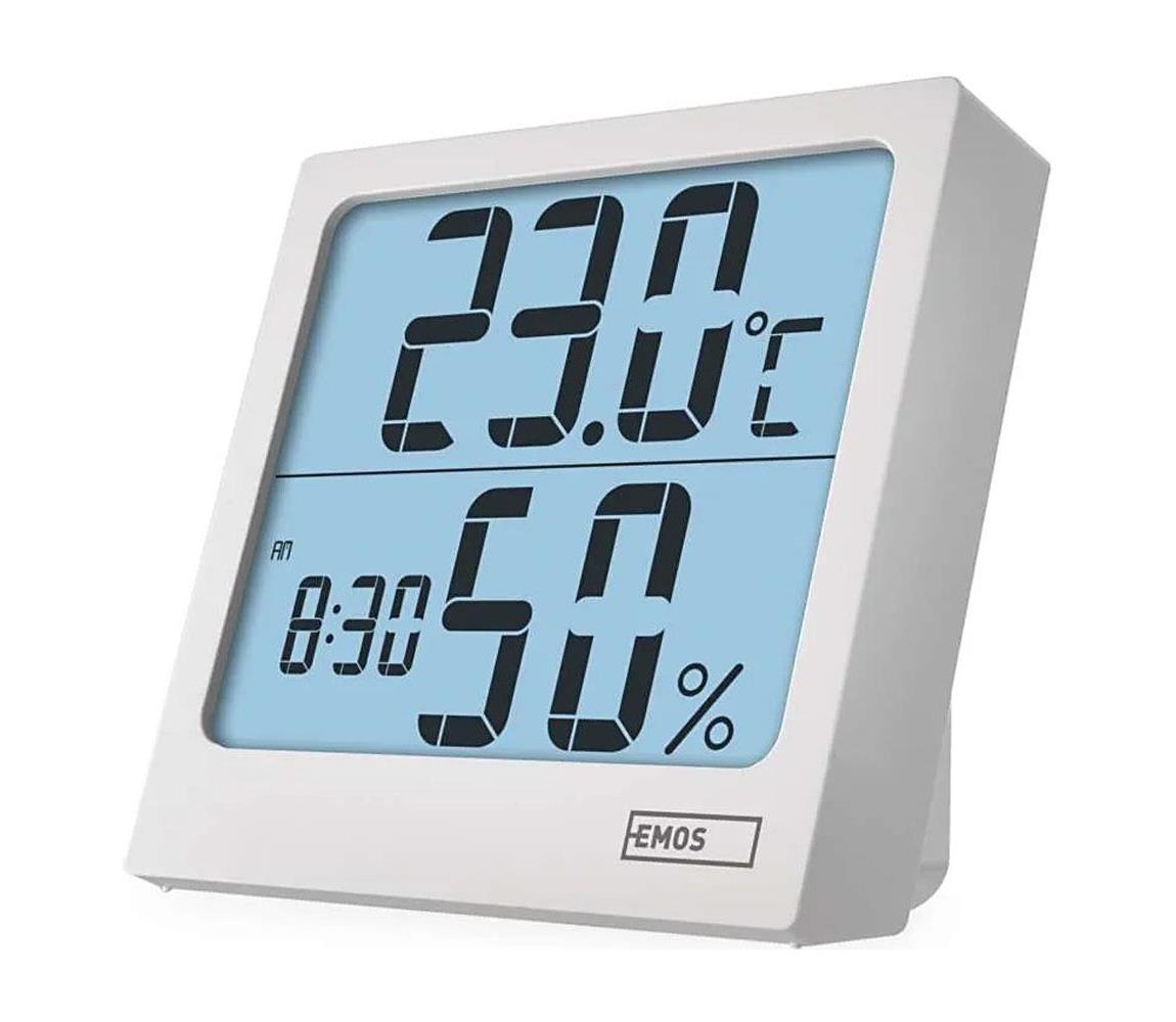 Digitálny teplomer s vlhkomerom 1xAA biely E0114N