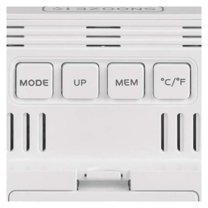 Digitálny teplomer s vlhkomerom 1×AA biely