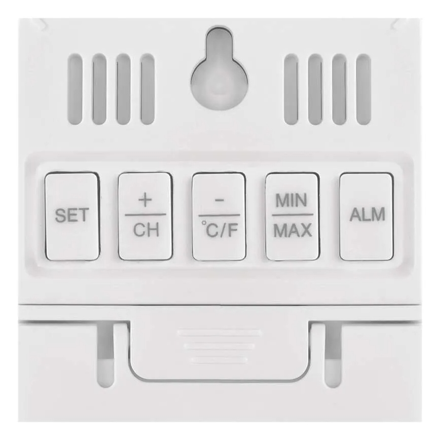 Digitálny teplomer s vlhkomerom, 2× AAA, biely