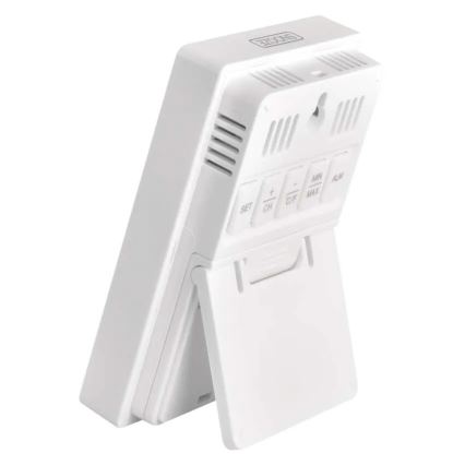 Digitálny teplomer s vlhkomerom, 2× AAA, biely