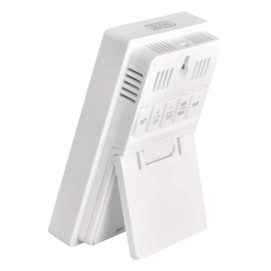 Digitálny teplomer s vlhkomerom, 2× AAA, biely