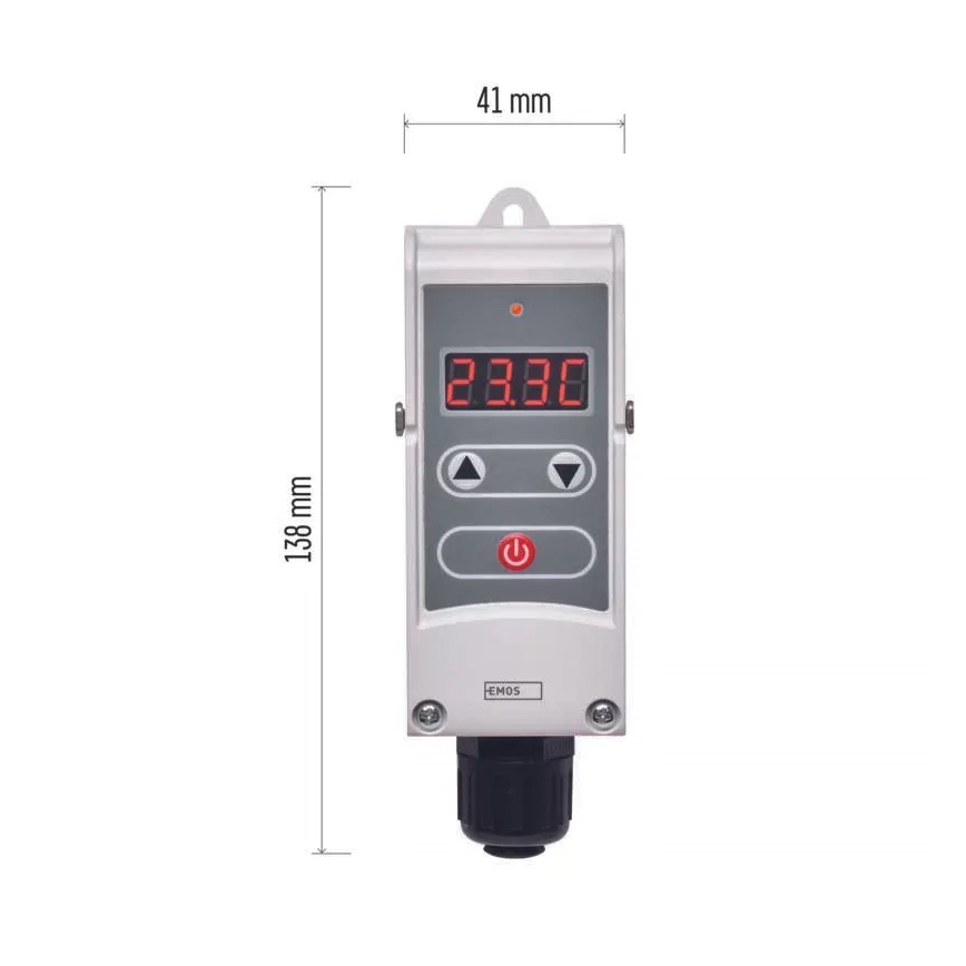 Digitálny termostat príložný 230V
