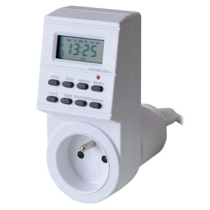 Digitálny týždenný časový spínač 16A/230V 200 mAh