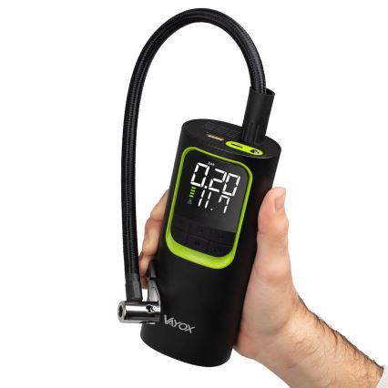 Digitálny vreckový kompresor 5 V 8000 mAh čierny