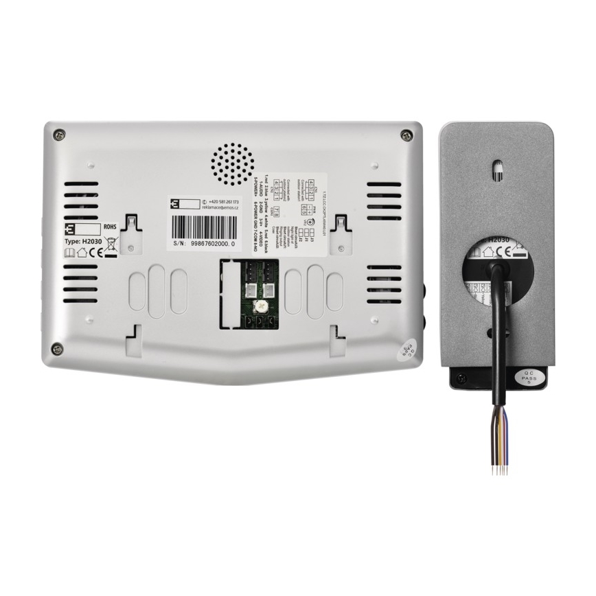 Domáci videozvonček 14,5 V IP44 strieborná